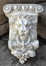 Load image into Gallery viewer, Animal Lion Face Corbel shelf Column plaque Fragment relief www.Neo-Mfg.com 15&quot; home decor
