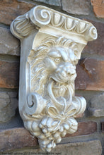 Load image into Gallery viewer, Animal Lion Face Corbel shelf Column plaque Fragment relief www.Neo-Mfg.com 15&quot; home decor
