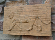 Load image into Gallery viewer, Assyrian Babylonian Lion Processional Way wall plaque art Sculpture 15.25" www.Neo-Mfg.com
