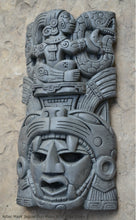 Load image into Gallery viewer, History Aztec Maya Artifact Warrior mask Jaguar Sun Moon Sculpture Statue 8.5&quot; Tall www.Neo-Mfg.com
