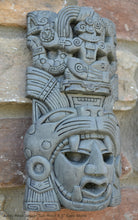 Load image into Gallery viewer, History Aztec Maya Artifact Warrior mask Jaguar Sun Moon Sculpture Statue 8.5" Tall www.Neo-Mfg.com
