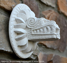 Load image into Gallery viewer, History Feathered Serpent Head of Quetzalcoaltl Aztec Maya Artifact Carved Sculpture Statue 5" www.Neo-Mfg.com
