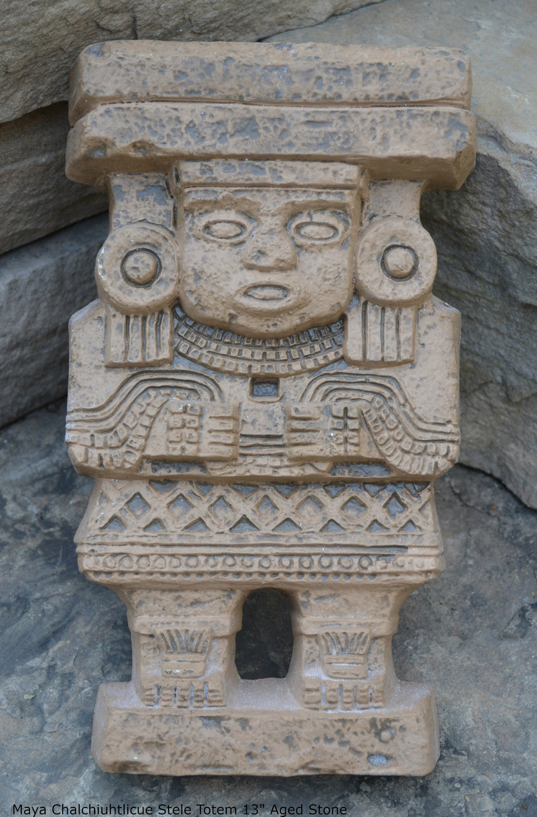 History Aztec Maya Chalchiuhtlicue Stele Totem Artifact Sculpture Statue 13