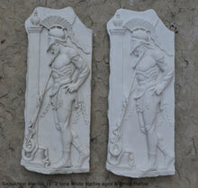 Load image into Gallery viewer, Roman Greek Hellenistic Sepulchral Warrior Stone Carving Sculpture Wall Frieze 5th cen BC 16&quot; tall www.Neo-Mfg.com

