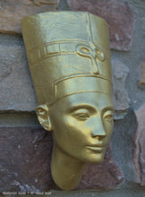 Load image into Gallery viewer, History Egyptian Nefertiti bust Fragment Sculptural wall relief plaque www.Neo-Mfg.com 7.5"
