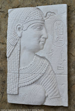 Load image into Gallery viewer, History Egyptian Goddess Hathor mammisi at Dendera Sculptural wall relief www.Neo-Mfg.com 9.5&quot; d23
