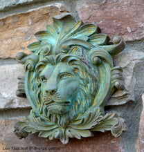 Load image into Gallery viewer, Animal Lion Face leaf plaque Fragment relief www.Neo-Mfg.com 8" home decor b19
