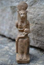 Load image into Gallery viewer, Egyptian Sekhmet with child seated Sculpture Statue 4&quot; www.Neo-Mfg.com amulet
