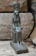 Load image into Gallery viewer, History Egyptian Goddess Sekhmet seated Sculpture Statue 6" www.Neo-Mfg.com Museum Replica
