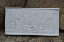 Load image into Gallery viewer, Historical Assyrian Akkadian Adda Cylinder Seal wall Sculpture www.Neo-Mfg.com Mesopotamia Museum Reproduction 2pc set Cy1
