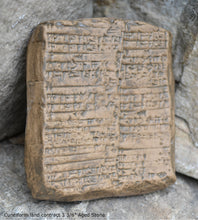 Load image into Gallery viewer, Mesopotamia land contract Tablet Cuneiform Sculptural www.Neo-Mfg.com museum reproduction 3 3/8&quot;&quot;
