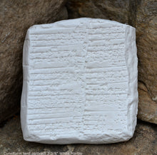 Load image into Gallery viewer, Mesopotamia land contract Tablet Cuneiform Sculptural www.Neo-Mfg.com museum reproduction 3 3/8&quot;&quot;
