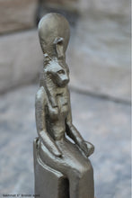 Load image into Gallery viewer, History Egyptian Goddess Sekhmet seated Sculpture Statue 6&quot; www.Neo-Mfg.com Museum Replica
