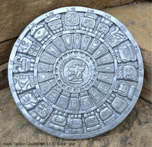 Load image into Gallery viewer, History MAYAN AZTEC Haab Tzolkin CALENDAR Sculptural wall relief plaque 17.5&quot; Museum Quality Neo-Mfg
