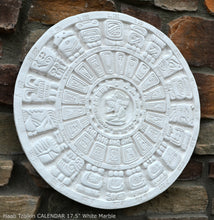 Load image into Gallery viewer, History MAYAN AZTEC Haab Tzolkin CALENDAR Sculptural wall relief plaque 17.5&quot; Museum Quality Neo-Mfg
