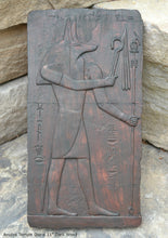 Load image into Gallery viewer, History Egyptian Anubis Temple Osiris Sculptural wall relief www.Neo-Mfg.com 11" e4
