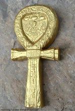 Load image into Gallery viewer, History Egyptian Ankh King Tut tomb Artifact Sculpture Statue 7&quot; Tall www.Neo-Mfg.com wall plaque museum replica

