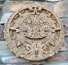 Load image into Gallery viewer, Aztec Mayan Calendar noch Artifact Carved Sculpture Statue 14" www.Neo-Mfg.com

