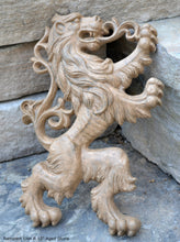 Load image into Gallery viewer, Animal LION Rampant Lowenbrau sculpture wall art frieze www.Neo-Mfg.com 12" medieval a9

