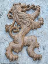 Load image into Gallery viewer, Animal LION Rampant Lowenbrau sculpture wall art frieze www.Neo-Mfg.com 12" medieval a9

