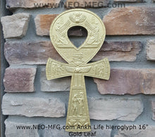 Load image into Gallery viewer, History Egyptian Ankh Key of Life hieroglyph Sculptural wall relief www.Neo-Mfg.com 16"
