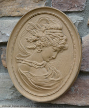 Load image into Gallery viewer, Victorian Cameo silhouette Sculpture wall Plaque Bas relief 11&quot; www.Neo-Mfg.com right face East wind m20
