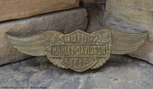 Load image into Gallery viewer, Decor Harley Davidson Vintage Sculpture wall Plaque relief 13&quot; www.Neo-Mfg.com Motorcycle Decor

