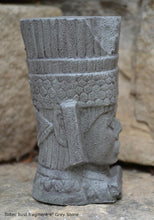 Load image into Gallery viewer, History Toltec warrior Bust Mesoamerican MAYAN AZTEC Sculptural wall relief plaque 4&quot; www.Neo-Mfg.com
