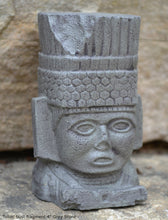 Load image into Gallery viewer, History Toltec warrior Bust Mesoamerican MAYAN AZTEC Sculptural wall relief plaque 4&quot; www.Neo-Mfg.com
