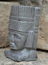 Load image into Gallery viewer, History Toltec warrior Bust Mesoamerican MAYAN AZTEC Sculptural wall relief plaque 4&quot; www.Neo-Mfg.com
