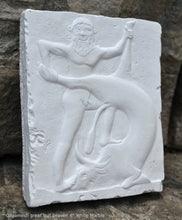 Load image into Gallery viewer, History Assyrian Gilgamesh great bull heaven Sumerian Sculptural wall relief www.Neo-Mfg.com 6" Lahmu k11
