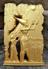 Load image into Gallery viewer, History Egyptian Akhetaten offering to Aton Aten hieroglyph Sculptural wall relief 11&quot; www.Neo-Mfg.com m10
