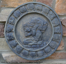 Load image into Gallery viewer, History MAYAN AZTEC Haab Zodiac CALENDAR Sculptural wall relief plaque 13.5" Museum Quality www.Neo-Mfg.com
