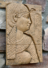 Load image into Gallery viewer, History Egyptian Goddess Hathor mammisi at Dendera Sculptural wall relief www.Neo-Mfg.com 9.5&quot; d23

