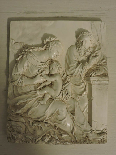 Religious Baby Jesus Mary Joseph Sculpture plaque relief www.Neo-Mfg.com Museum reproduction