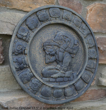 Load image into Gallery viewer, History MAYAN AZTEC Haab Zodiac CALENDAR Sculptural wall relief plaque 13.5" Museum Quality www.Neo-Mfg.com
