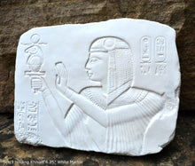 Load image into Gallery viewer, History Egyptian Seti 1 aged fragment Sculptural wall relief plaque www.Neo-Mfg.com 6.25&quot;

