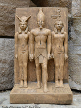 Load image into Gallery viewer, Egyptian Triads of Menkaure mycerinus 3rd Sculpture statue museum reproduction art 7" www.Neo-Mfg.com home decor Museum Reproduction
