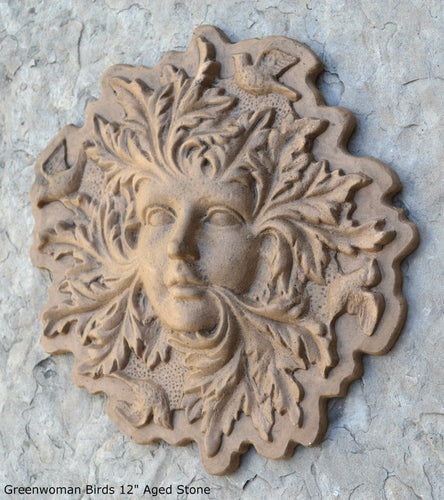 Nature Garden Greenwoman Sculpture Plaque 12