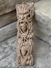 Load image into Gallery viewer, Gargoyle Satyr greenman wall sculpture plaque www.NEO-MFG.com 13.75" bacchus style
