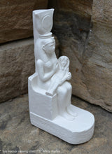 Load image into Gallery viewer, History Egyptian Goddess Isis Hathor nursing Child Sculpture Statue 7.5&quot; www.Neo-Mfg.com Museum Replica
