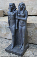 Load image into Gallery viewer, History Egyptian King Menkaura Mycerinus &amp; queen Statue Sculpture 16&quot; www.Neo-Mfg.com home decor Museum reproduction
