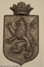 Load image into Gallery viewer, Decor Coat of Arms Rampant Lion Crown wall plaque sign 19" Grand www.Neo-Mfg.com home garden decor art medieval
