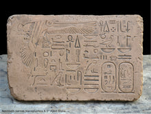Load image into Gallery viewer, History Egyptian Nekhbeth karnak hieroglyphics Sculptural wall relief plaque www.Neo-Mfg.com 8.5" g14
