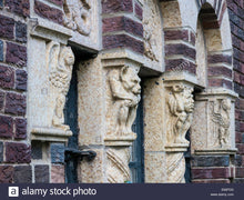 Load image into Gallery viewer, Gargoyle Irving NYC wall Shelf corbel Grotesque goblin sculpture www.NEO-MFG.com 14&quot; Medieval
