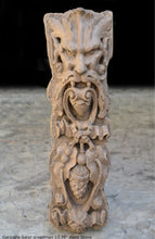 Load image into Gallery viewer, Gargoyle Satyr greenman wall sculpture plaque www.NEO-MFG.com 13.75&quot; bacchus style
