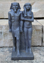 Load image into Gallery viewer, History Egyptian King Menkaura Mycerinus &amp; queen Statue Sculpture 16" www.Neo-Mfg.com home decor Museum reproduction
