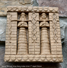 Load image into Gallery viewer, Assyrian Persian facade Ianna Temple King Kara-indas Uruk Persepolis relief sculpture ancient replica Sculpture www.Neo-Mfg.com 7" b3
