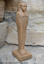 Load image into Gallery viewer, History Egyptian Ptah-Sokar-Osiris Ushabti statue hieroglyph Sculptural www.Neo-Mfg.com 8&quot;
