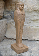 Load image into Gallery viewer, History Egyptian Ptah-Sokar-Osiris Ushabti statue hieroglyph Sculptural www.Neo-Mfg.com 8"
